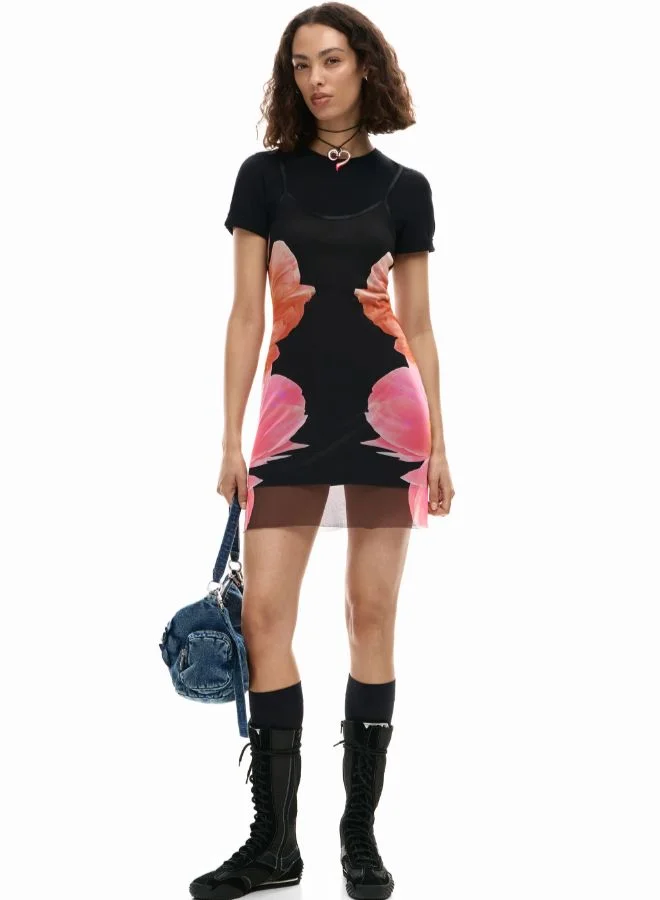 ديسيجوال فستان بنقشة زهرية